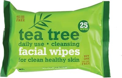 XHC Tea Tree Daily Cleansing Facial Wipes 25+25 Free 50 Count