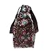 Print Shopper Beach Tote Bag (Brown Flower)