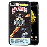 SSCase Dark Stout Backwoods Cigar Soft Plastic Protected Case for iPhone 7 plus - Black
