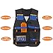 Junpro Tactical Vest Kit for Nerf Guns N-Strike Elite Series with Refill Darts, Dart Pouch, Reload Clips, Tactical Mask, Wrist Band and Protective Glasses for Birthday Party, Christmas etc