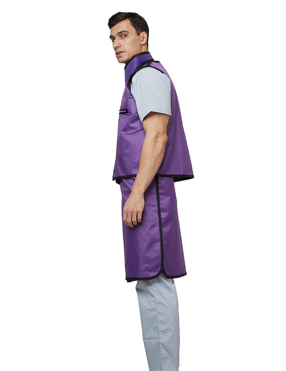 Upgrade 0.5mmpb Xray Lead Clothes with Thyroid Shield Collar, Dental Lab Apron, Radiation Protection - Lightweight: Industrial & Scientific
