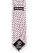 Scott Allan Collection Red & White Necktie - Checkered Ties for Men - Woven Necktie - Red and White Wedding Tie