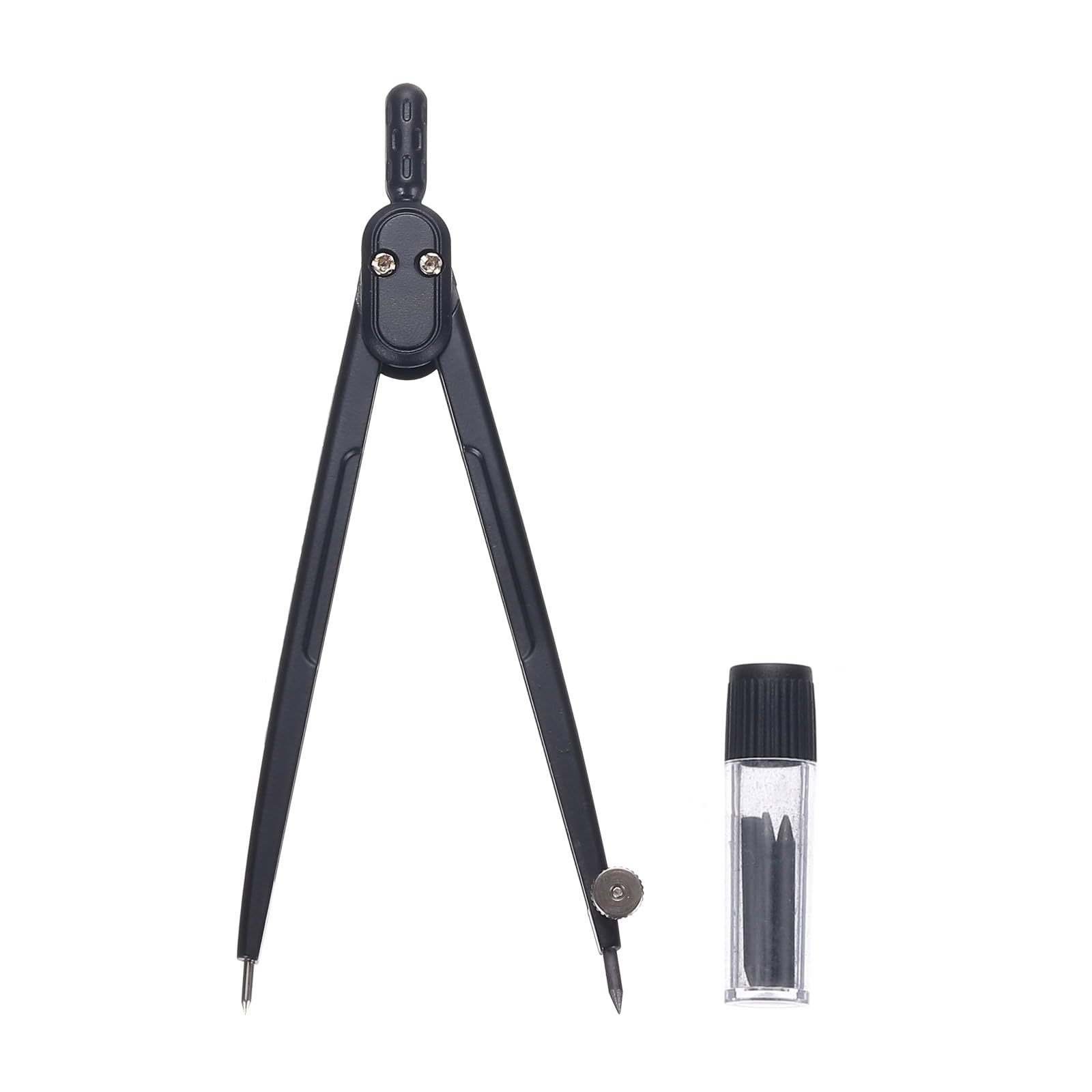 M&G Compass for Geometry, Metal Compass with Extra Leads Geometry Math Drafting Drawing Measuring Tools for Classroom Office Supplies, Black