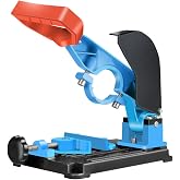 LuTangous Adjustable Angle Grinder &amp; Electric Drill Stand, Heavy-Duty Cast Iron Base Cut-Off Stand with 0&ndash;45&deg; Clamping Vise, Protective Spark Shield &amp; Non-Slip Handle