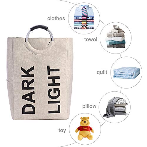 image for HOUSE DAY Large Laundry Basket,Collapsible Fabric Laundry Hamper Bag, 