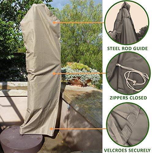 image for Formosa Covers Premium Tight Weave Outdoor Patio Umbrella Cover - Heav
