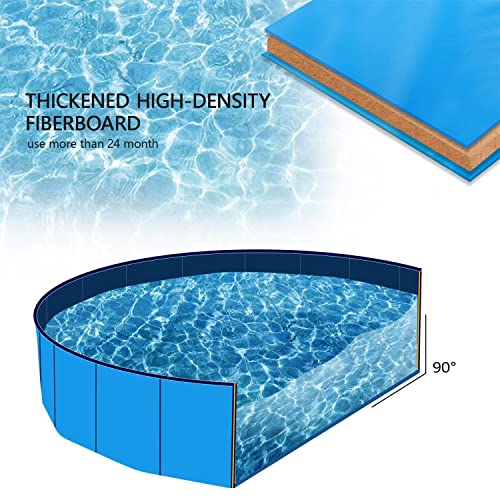 Nobleza Foldable Dog Pool, Extra Large Portable Pet Swimming Pool
