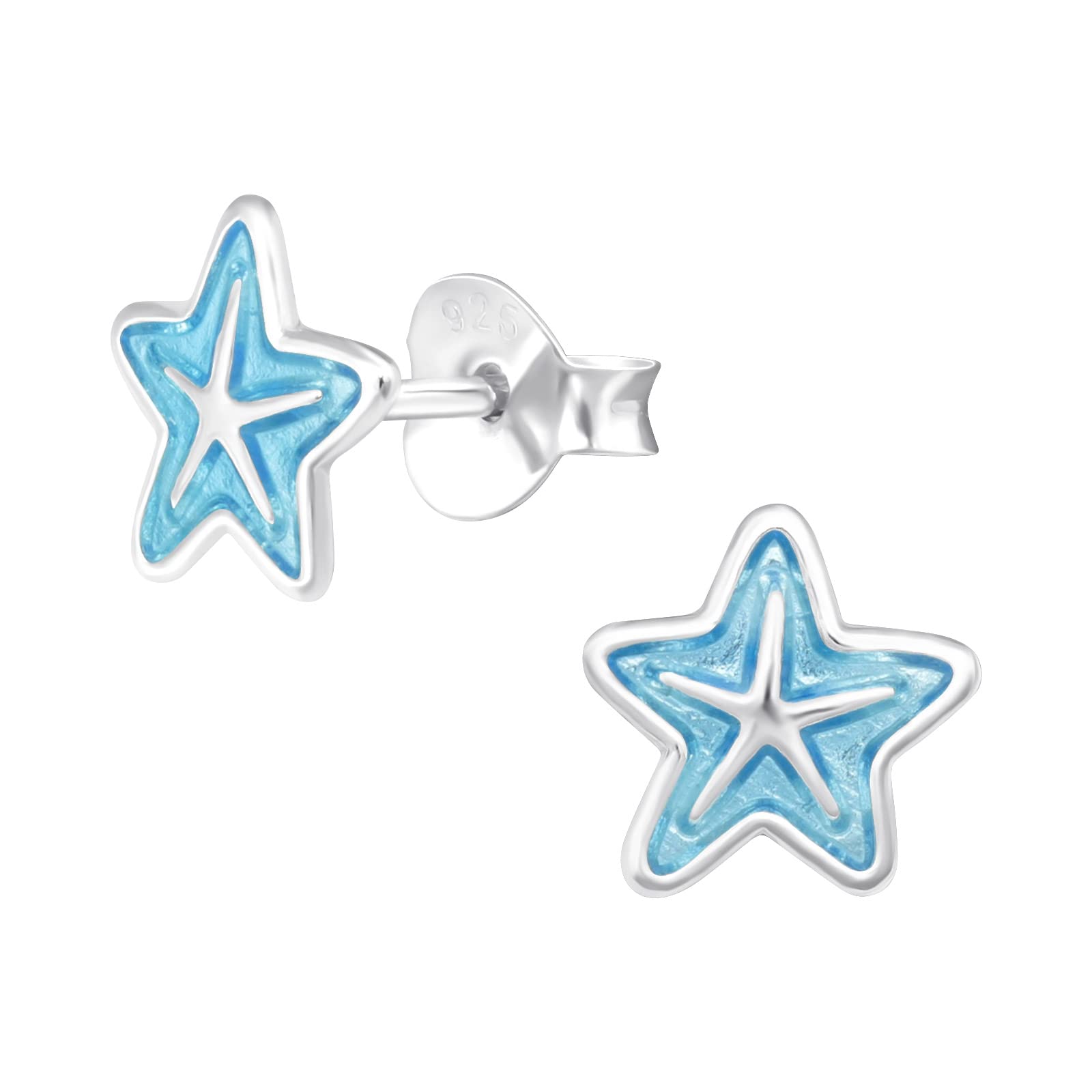925 Sterling Silver Lightweight Hollow-Back Star Stud Earrings for Women & Girls – Celestial Jewellery Jewellery Gift Boxed