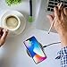 iPhone X/8 Qi Best Wireless Charger Pad Kit by Wuteku New 2018 Upgraded | Stylish Natural Bamboo Wood Look Thin Slim Design | Compatible Samsung and Apple Enabled Devices | Sleep Charging Friendly DB