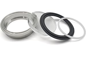 QMINOX 2 Inch Tri Clamp End Cap Flat Sight Glass 316 Stainless Steel with Borosilicate Glass