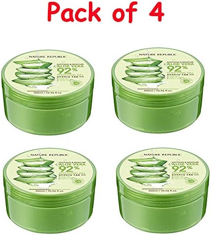 (Pack of 4 ) Natural Republic Aloe Vera Gel, 300ml, 10.56 Fluid Ounce