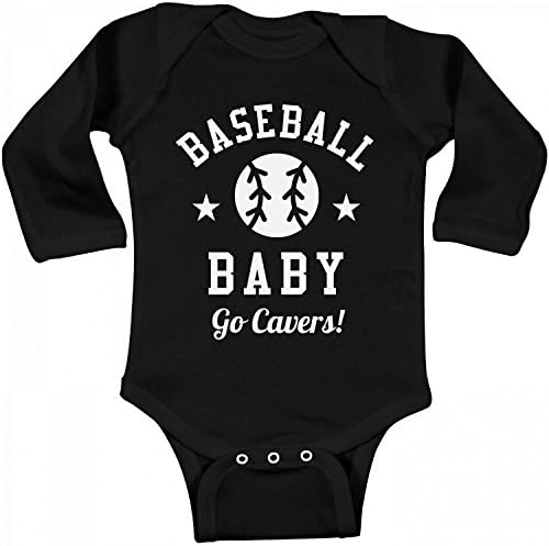 USTON Baseball Baby Fan Go Cavers!: Infant Long Sleeve Bodysuit