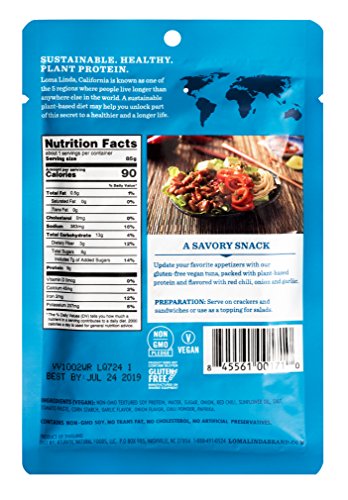Loma Linda Blue - Vegan Meal Solution - Thai Sweet Chili Fishless Tuna (3 oz.) (Pack of 12) - Non-GMO, Gluten Free - Thumbnail 2