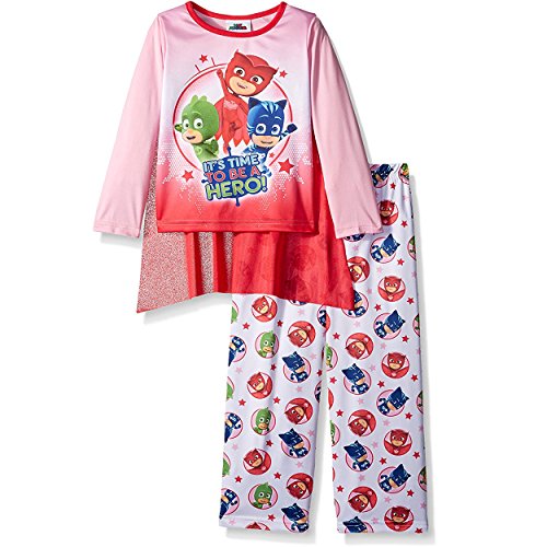 PJ Masks Girls Pajamas with Cape (6, Hero Pink/Red)