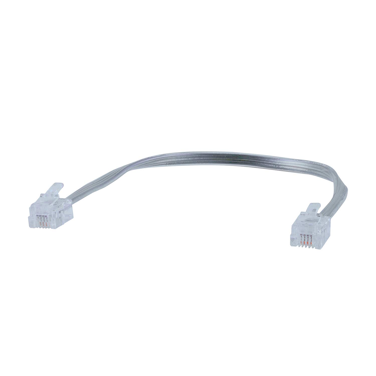 Power Gear Telephone Line Cord, 8 Inch Short Phone Cord, Modular Jack Ends, Works for Phone, Modem or Fax Machine, For Use in Home or Office, Gray, 76114