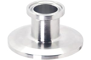 QMINOX 1.5 Inch × 0.75 Inch Sanitary Fitting End Cap Reducer Stainless Steel 304 Sanitary Concentric Reducer Tri Clamp Clover