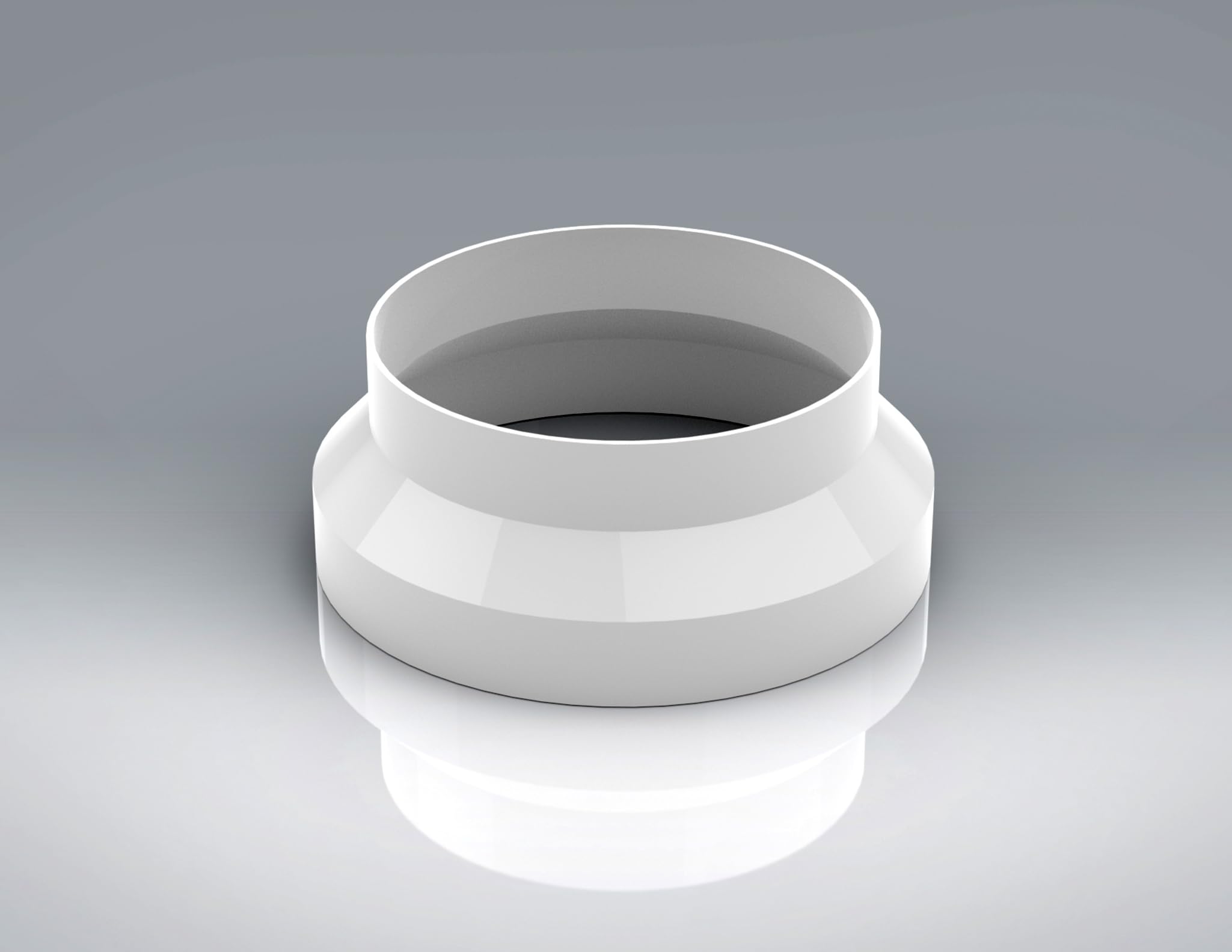 Ducting Reducer 150mm to 125mm - 6 to 5 inch Duct Pipe Reduction Connector for Extract Fans and Ventilation Units