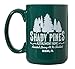 Shady Pines Retirement Home Mug - 15oz Deluxe Double-Sided Coffee Tea Mug (Green)