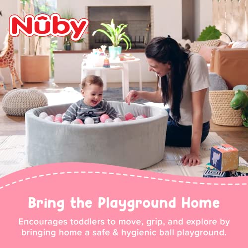 Nuby Velvet Ball Pit, Soft Play Foam Ball Pits for Baby and Toddlers