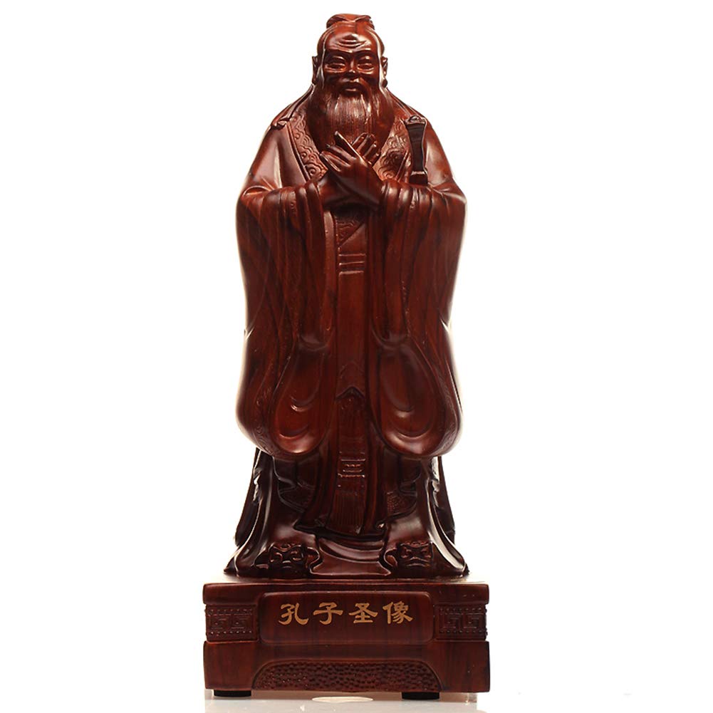 SDBRKYH Confucius Sculpture,Desktop Character Sculpture China Confucianism Bronze Copper Great Confucius Statue Sculpture