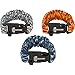 3-pack Survival Bracelets (Size: Small) with Built-in Fire Starter, Fishing Kit, 550 Paracord, Rescue Whistle, Tinder, and Cutting Knife