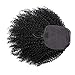 Vigorous Afro Kinky Curly Hairpiece Synthetic Clip in Ponytail Hair Extensions for Black Women Drawstring Natural Coily Ponytail for African Americans(Black)