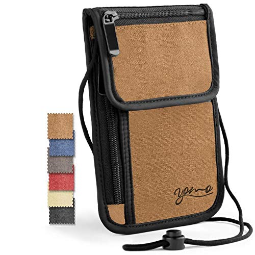 Passport Holder- by YOMO. RFID Safe. The Classic Neck Travel Wallet