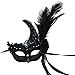 Masquerade Mask Halloween Ball Mask Christmas Costume Party Mask With Feather
