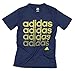 Adidas Youth Big Boys Athletic T-Shirt (Medium (10-12), Navy/Yellow)
