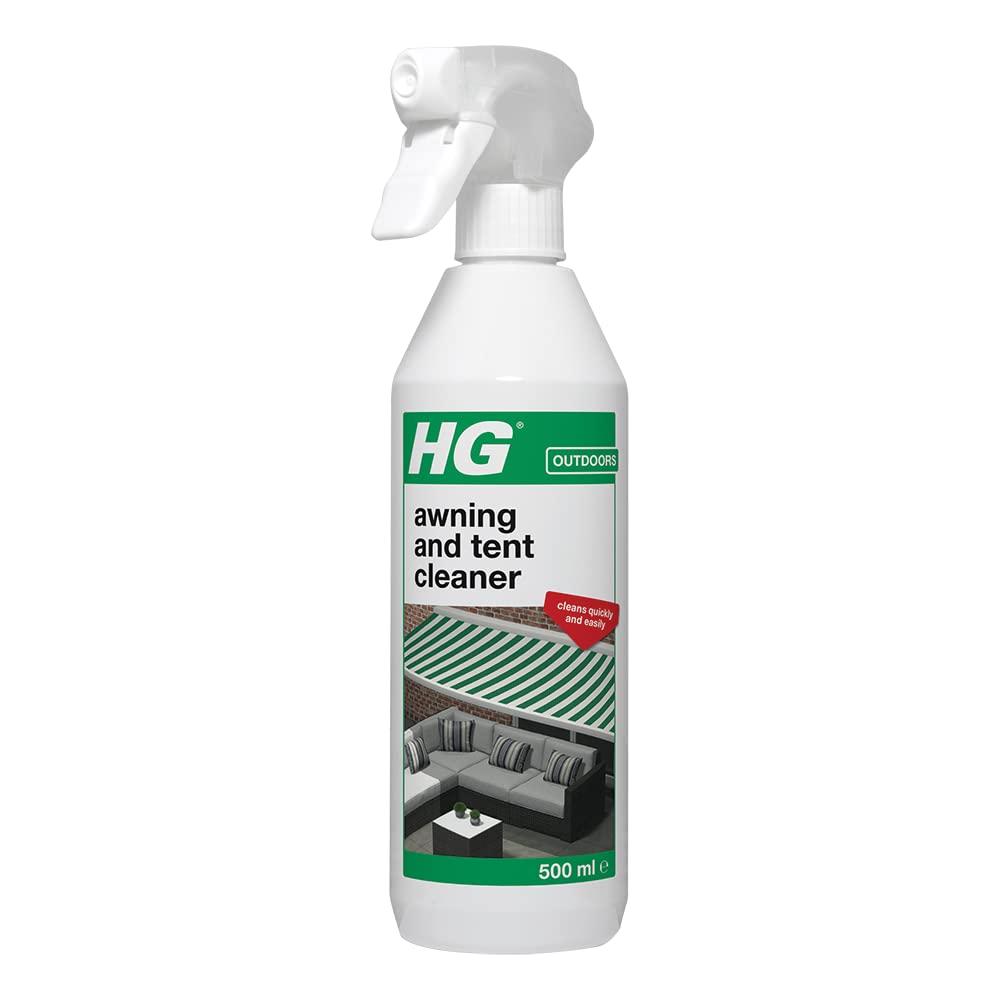 HG Awning and Tent Cleaner, Rapidly Cleans Tarpaulins, Camping Canopies, Gazebos, Canvas & Beach Screens - 500 ml Spray (615050106)