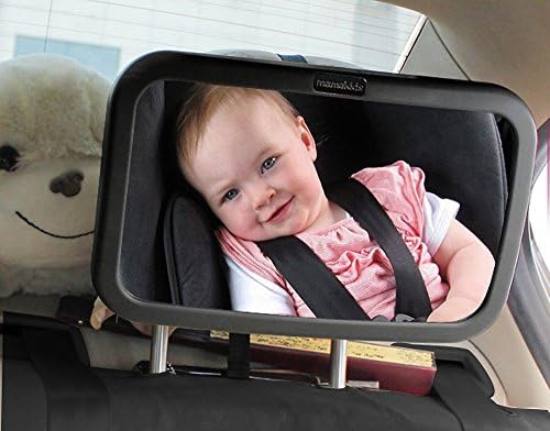 Back Seat Mirror - Baby Mom Rear View Baby Mirror Easily Watch Child In-Car - Adjustable, Convex and Shatterproof Glass