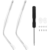 Solustre Glasses Arm Replacement Transparent Metal Resin | Transparent Finish, Metal Resin Build, Suitable for Most Glasses, 1 Pair Included