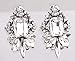Art Deco Antique Vintage Style Diamond Rhinestone Wedding Bridal Prom Earrings