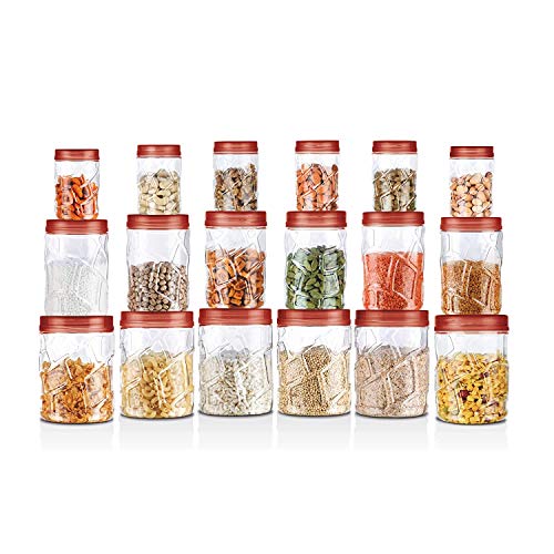 Milton-Vitro-Plastic-Jar-Set-18-Pieces-Transparent