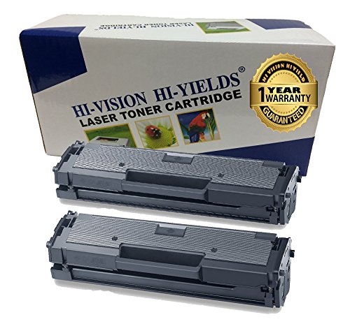 HI-VISION 2 Pack Compatible Samsung MLT-D111S, MLTD111S Black Toner Cartridge Replacement for Samsung SL-M2020W, SL-M2022, SL-M2022W, M2070, SL-M2070FW, SL-M2070W Printers