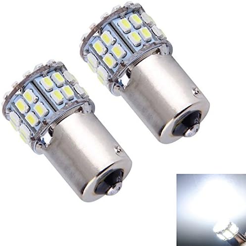2-Pack Super Bright 1156 1141 1003 50-SMD White LED Bulbs For Car Rear Turn Signal lights Interior RV Camper