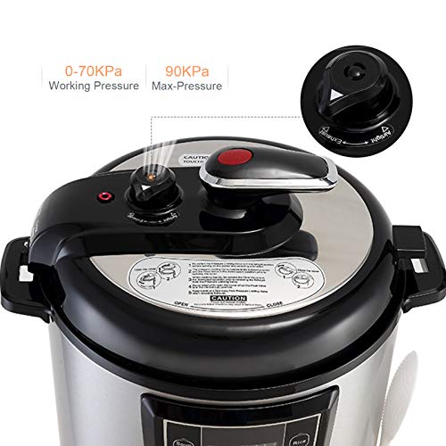 image for KUPPET 6-in-1 Electric Pressure Cooker 6 Qt 1000W Programmable Multi C