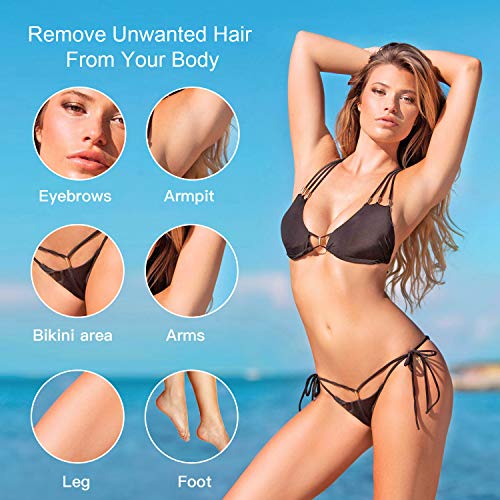 Wax Warmer Kit Hair Removal Waxing Kit, Hard Wax (3.5oz x4) +Pre/After Treatment Lotions +Wax Applicator(10 Large &10 Small) +3 Disposable Plastic Pots - Thumbnail 4