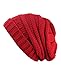 NYFASHION101 Oversized Baggy Slouchy Thick Winter Beanie Hat, Red