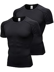 2/3 Pack Men's Compression Shirts Short Sleeve