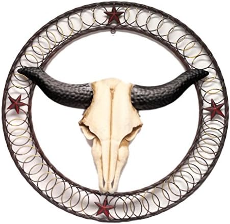 Steer Skull Southwestern Decor Large Metal Wall Plaque, 21"