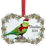 Plain Parakeet Christmas Ornament 2024