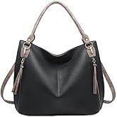 JEN & CO. Connar Distressed Large Leather Tote Bag for Women - Vegan Leather Purse Tote Bag, Adjustable Shoulder Strap