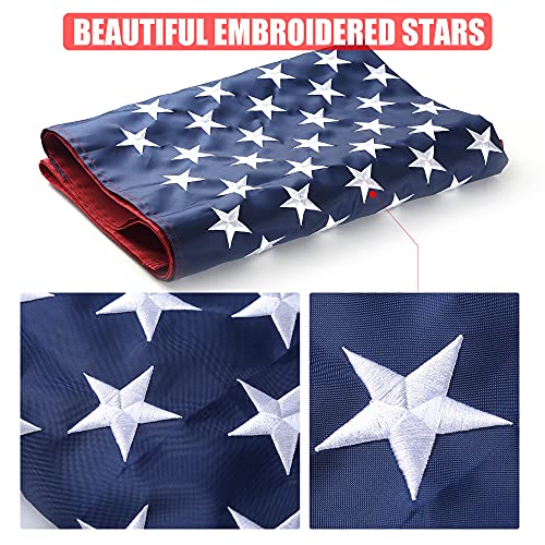 American Flag 5x8 Ft, USA US Flags Outdoor, Heavy Duty Durable