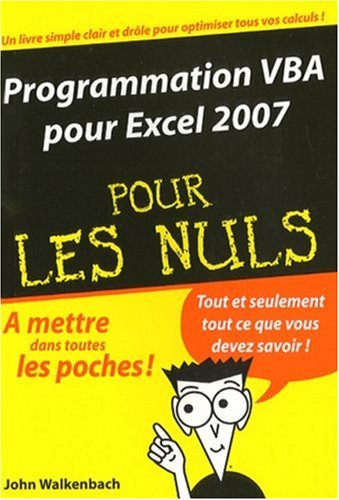 Programmation VBA pour Excel 2007