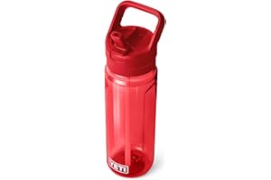 YETI Yonder 750 ml/25 oz Water Bottle with Yonder Straw Cap, Rescue Red