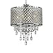Jojospring Chrome Finish 4-Light Round Chandelier