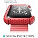 Apple Watch Case, i-Blason Rugged Protective Case with Strap Bands for Apple Watch / Watch Sport / Watch Edition 2015 Release 2015 (38 mm, Red)