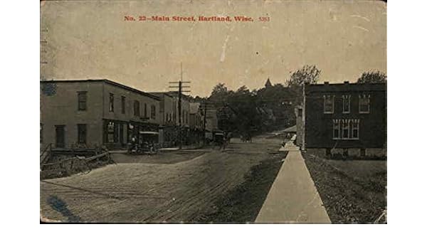 Main Street Hartland Wisconsin Wi Original Vintage Postcard At