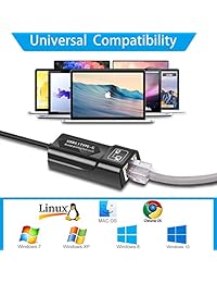 Adaptador USB C a Gigabit Ethernet tipo C (compatible con puerto Thunderbolt 3) a RJ45 Unibody adaptador de aluminio Lamdo LAN con cable compatible con red de 10 100 1000 Mbps para PC y Mac.